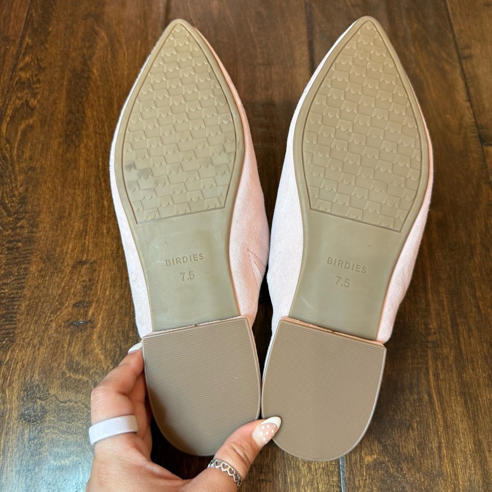 Birdies The Lark in Pink Chiffon Suede Slide Mule Size 7.5 Office Business - Picture 8 of 9